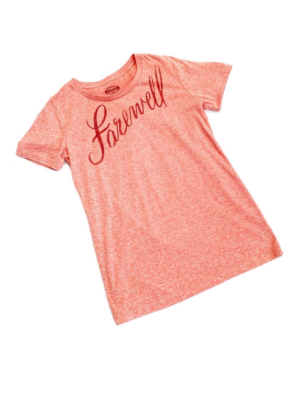 Fossil Farewell Red Vintage Graphic Tee Small